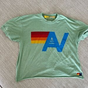 Aviator Nation Green Graphic Boyfriend T